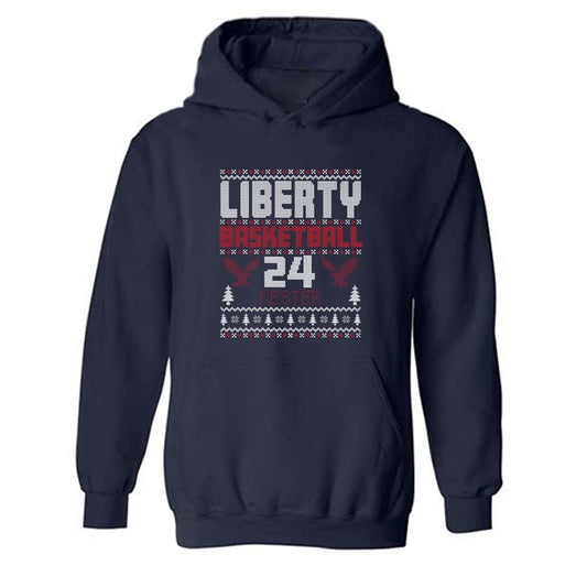 Liberty - NCAA Men's Basketball : Brady Kester - Classic Fashion Shersey Hooded Sweatshirt-0