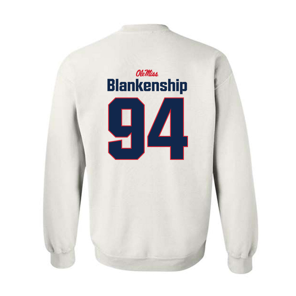 Ole Miss - NCAA Football : Caleb Blankenship - Classic Shersey Crewneck Sweatshirt-1