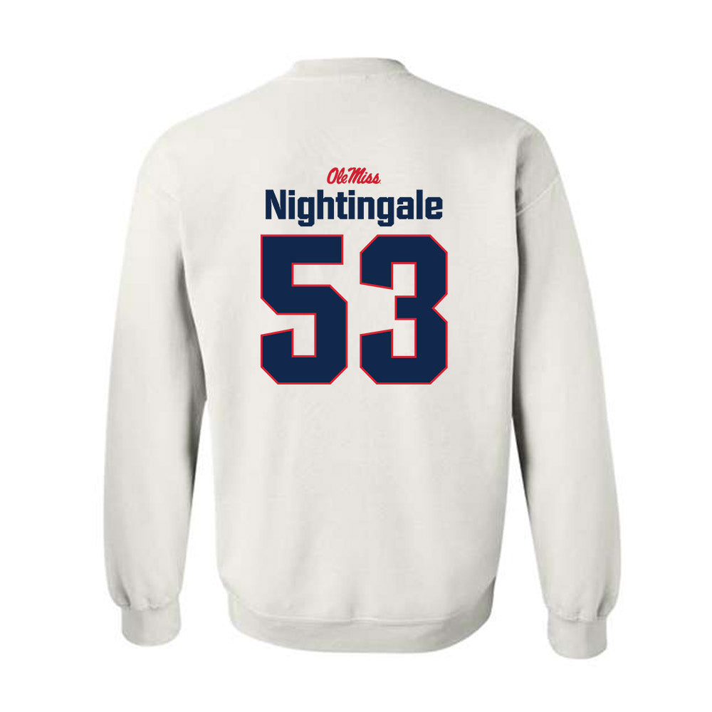 Ole Miss - NCAA Football : Trey Nightingale - Classic Shersey Crewneck Sweatshirt-1