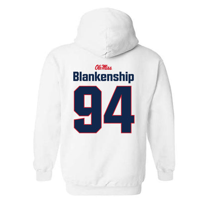 Ole Miss - NCAA Football : Caleb Blankenship - Classic Shersey Hooded Sweatshirt-1