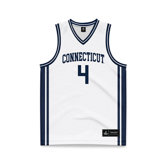 UConn - NCAA Men's Basketball : Dwayne Koroma - White Basketball Jersey-0