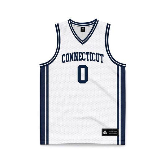 UConn - NCAA Men's Basketball : Malachi Smith - White Basketball Jersey-0