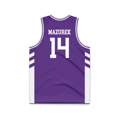 TCU - NCAA Women's Basketball : Natalie Mazurek - Purple Basketball Jersey