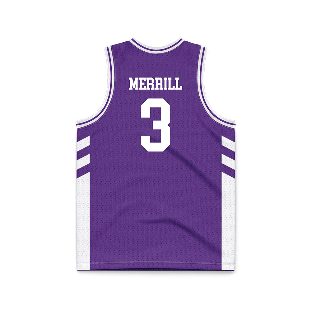 TCU - NCAA Women's Basketball : Deasia Merrill - Purple Basketball Jersey