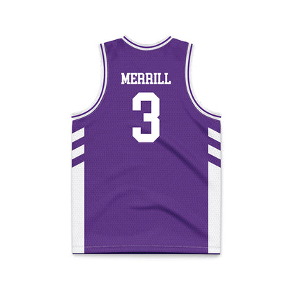 TCU - NCAA Women's Basketball : Deasia Merrill - Purple Basketball Jersey