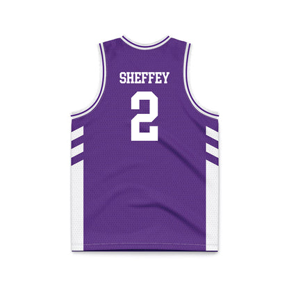 TCU - NCAA Women's Basketball : Veronica Sheffey - Purple Basketball Jersey-1