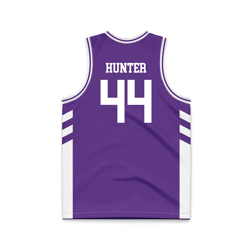 TCU - NCAA Women's Basketball : Emily Hunter - Purple Basketball Jersey-1