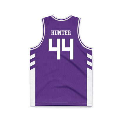 TCU - NCAA Women's Basketball : Emily Hunter - Purple Basketball Jersey-1
