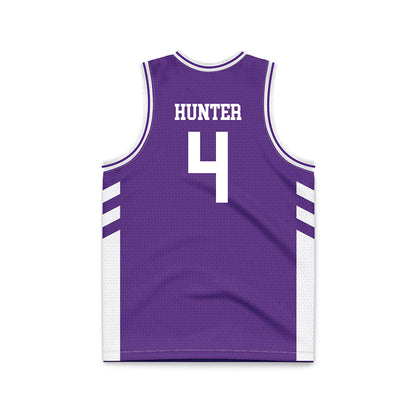 TCU - NCAA Women's Basketball : Donovyn Hunter - Purple Basketball Jersey-1