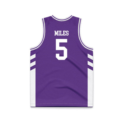 TCU - NCAA Women's Basketball : Olivia Miles - Purple Basketball Jersey-1