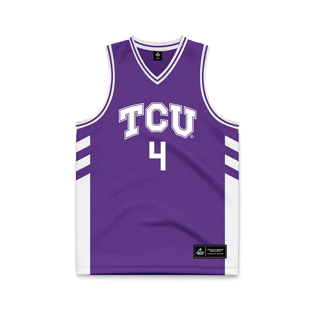 TCU - NCAA Women's Basketball : Donovyn Hunter - Purple Basketball Jersey-0