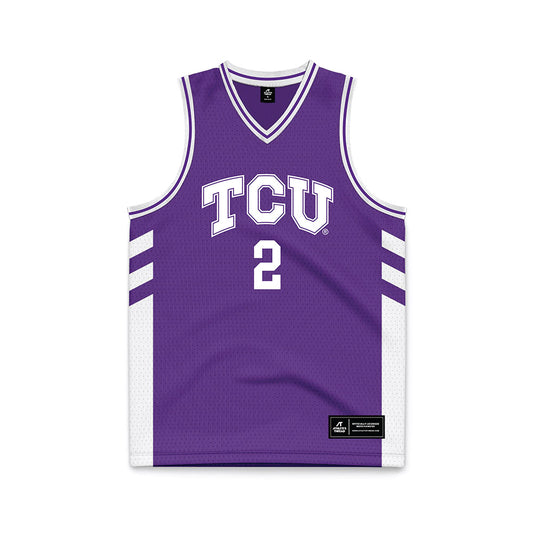TCU - NCAA Women's Basketball : Veronica Sheffey - Purple Basketball Jersey-0
