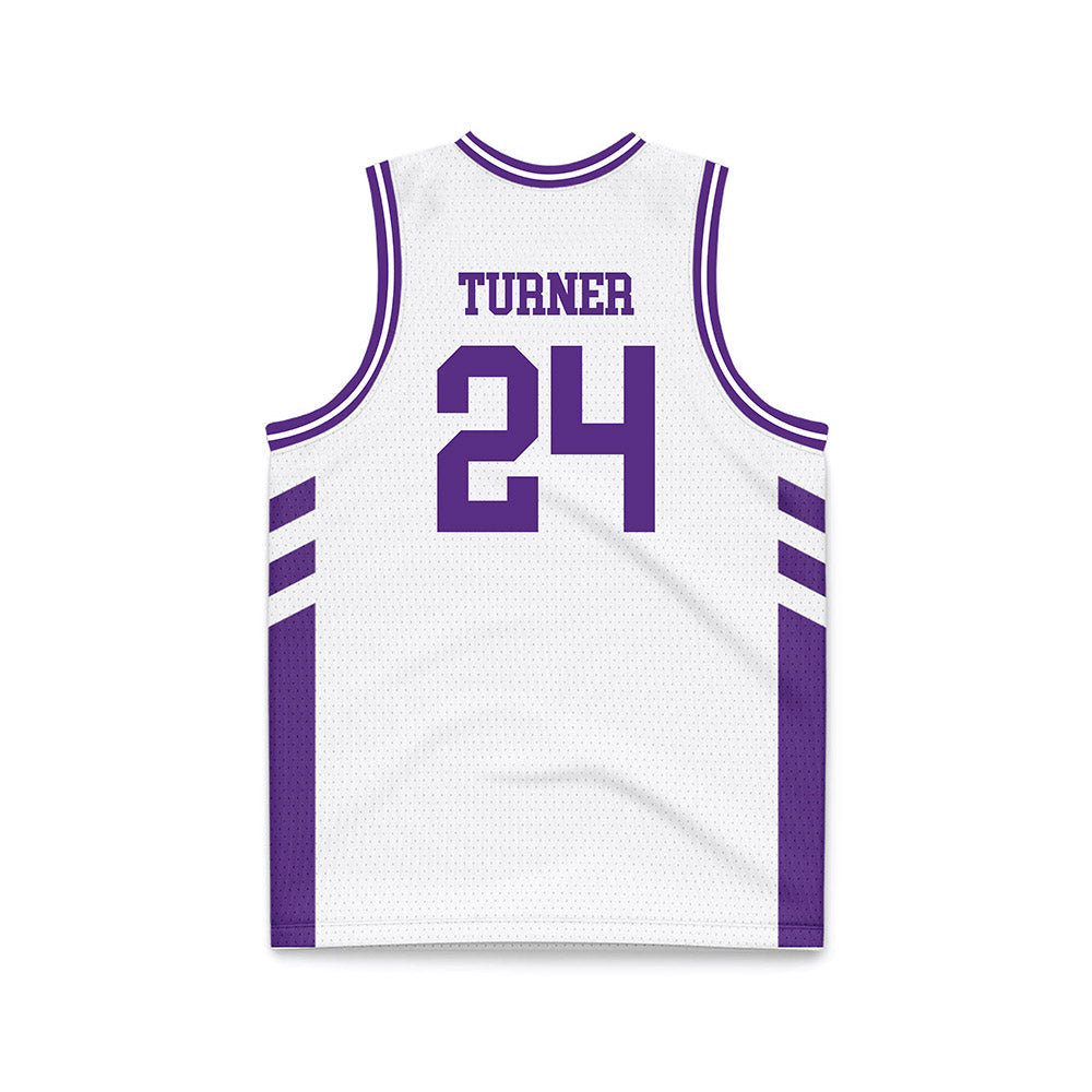 TCU - NCAA Women's Basketball : Daija Turner - White Basketball Jersey