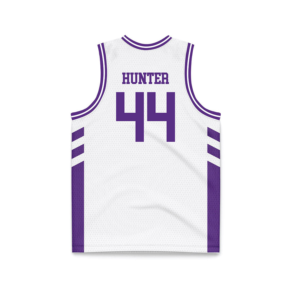 TCU - NCAA Women's Basketball : Emily Hunter - White Basketball Jersey-1