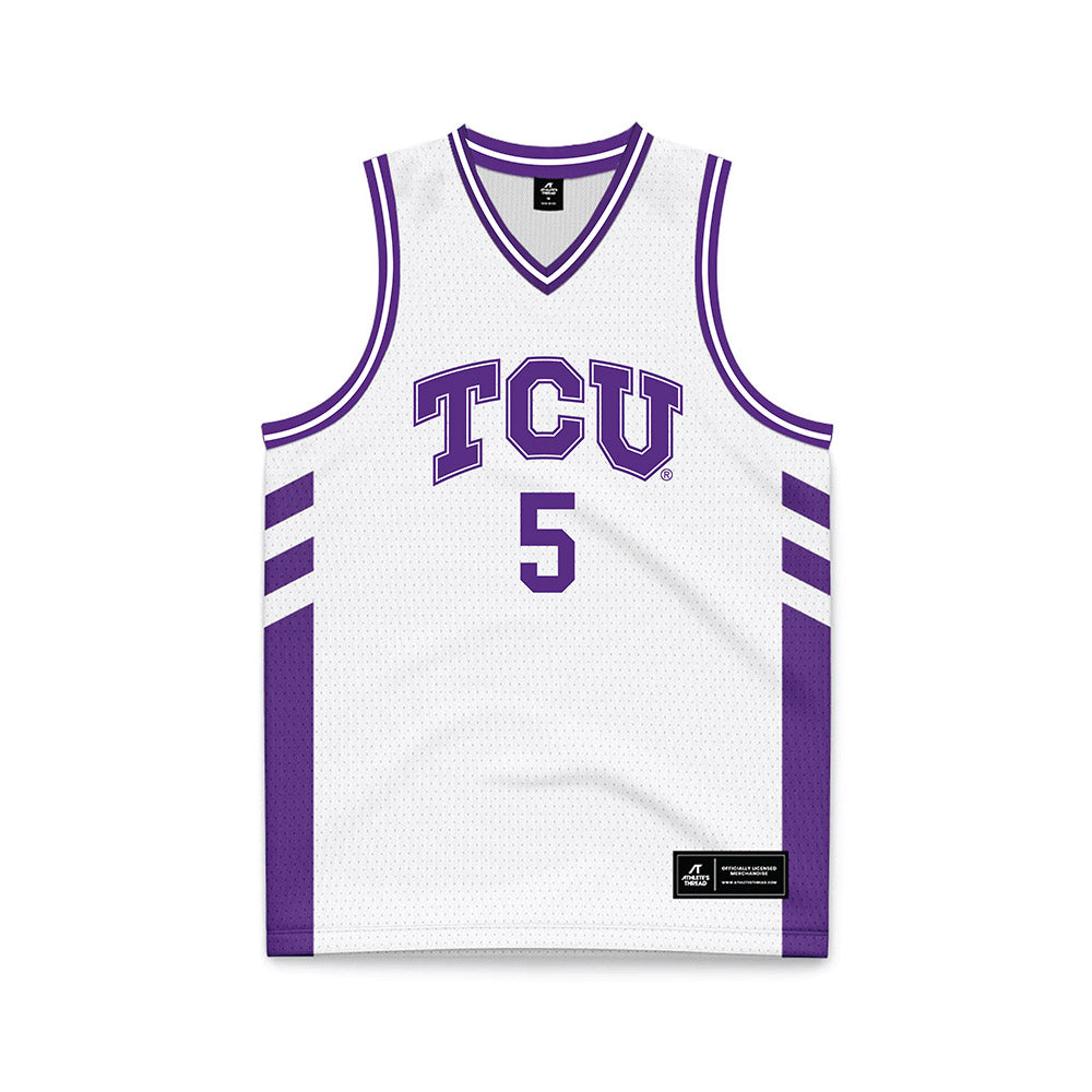 TCU - NCAA Women's Basketball : Olivia Miles - White Basketball Jersey-0