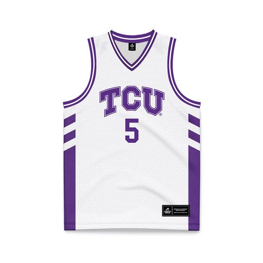 TCU - NCAA Women's Basketball : Olivia Miles - White Basketball Jersey-0