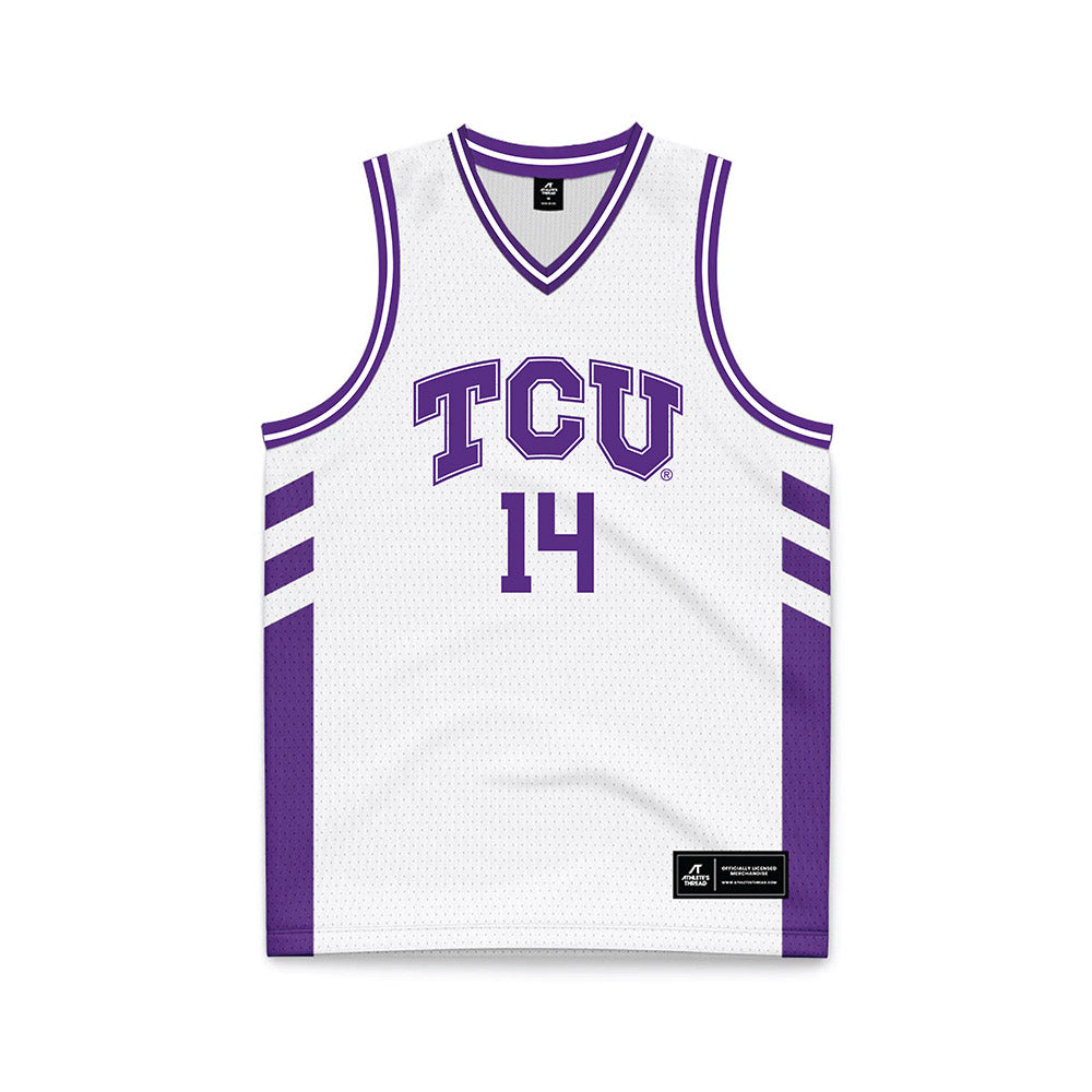 TCU - NCAA Women's Basketball : Natalie Mazurek - White Basketball Jersey