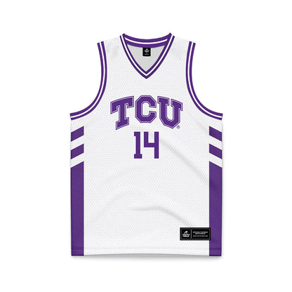 TCU - NCAA Women's Basketball : Natalie Mazurek - White Basketball Jersey