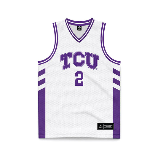 TCU - NCAA Women's Basketball : Veronica Sheffey - White Basketball Jersey-0