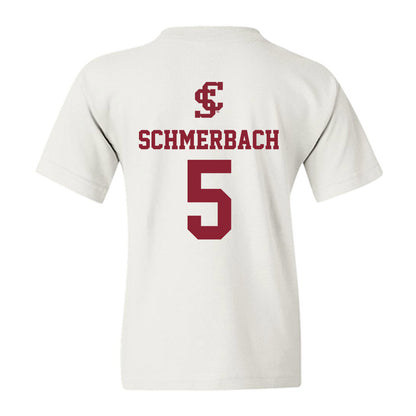 SCU - NCAA Women's Basketball : Sara Schmerbach - Youth T-Shirt-1