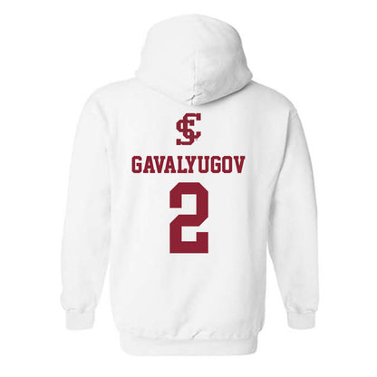 SCU - NCAA Men's Basketball : Aleksandar Gavalyugov - Sports Shersey Hooded Sweatshirt-1