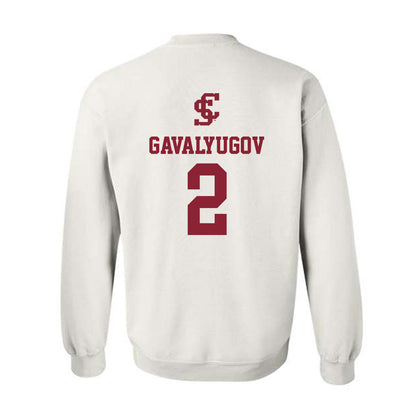SCU - NCAA Men's Basketball : Aleksandar Gavalyugov - Sports Shersey Crewneck Sweatshirt-1