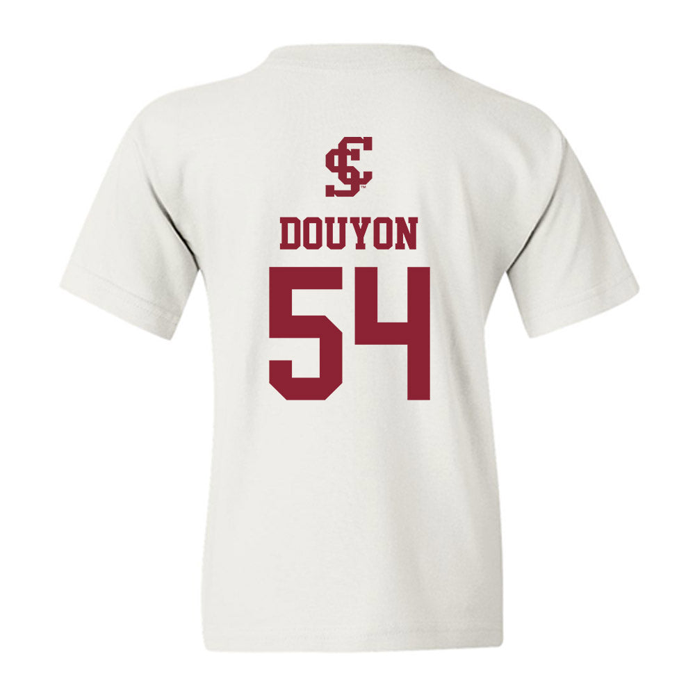 SCU - NCAA Men's Basketball : Malachi Douyon - Youth T-Shirt-1