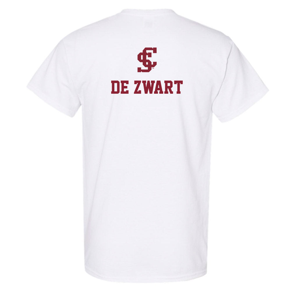 SCU - NCAA Men's Water Polo : Jamie De Zwart - T-Shirt-1