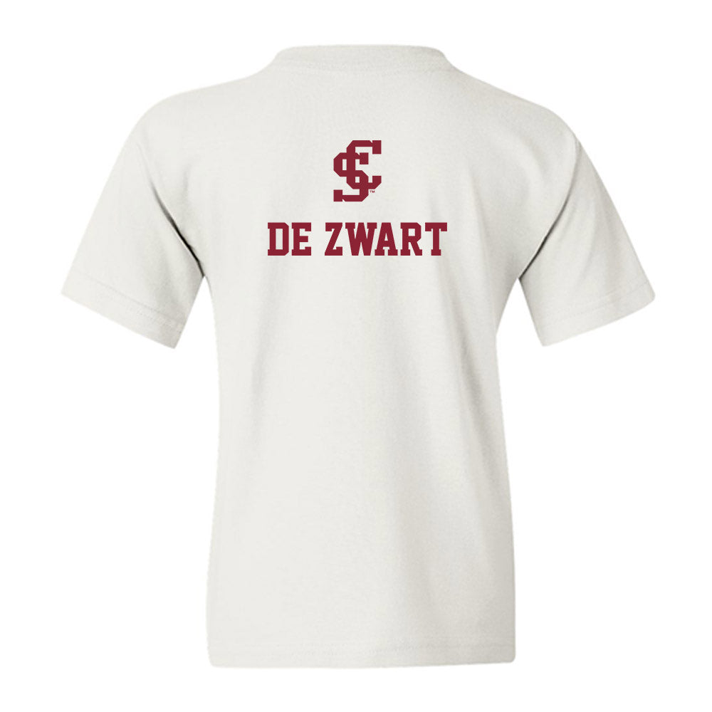 SCU - NCAA Men's Water Polo : Jamie De Zwart - Youth T-Shirt-1