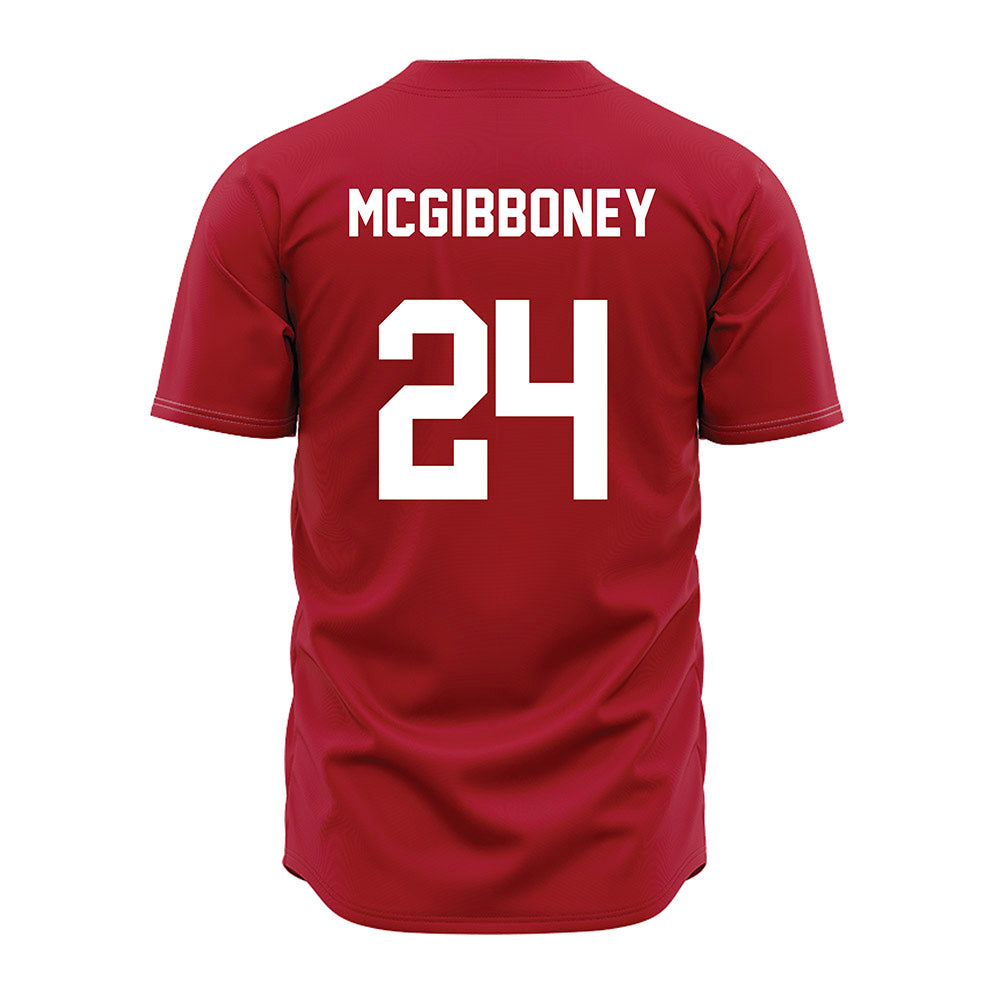 Nicholls State - NCAA Baseball : Luke McGibboney - Red Jersey