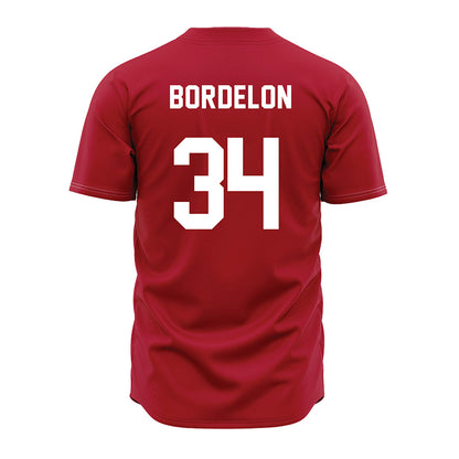 Nicholls State - NCAA Baseball : Joe Bordelon - Red Jersey-1