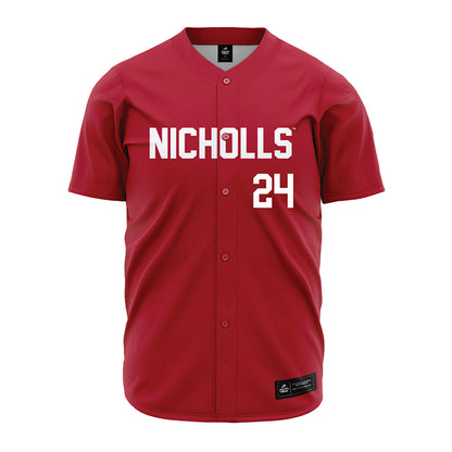 Nicholls State - NCAA Baseball : Luke McGibboney - Red Jersey