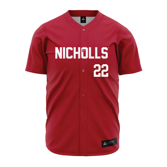 Nicholls State - NCAA Baseball : Dalton Hill - Red Jersey