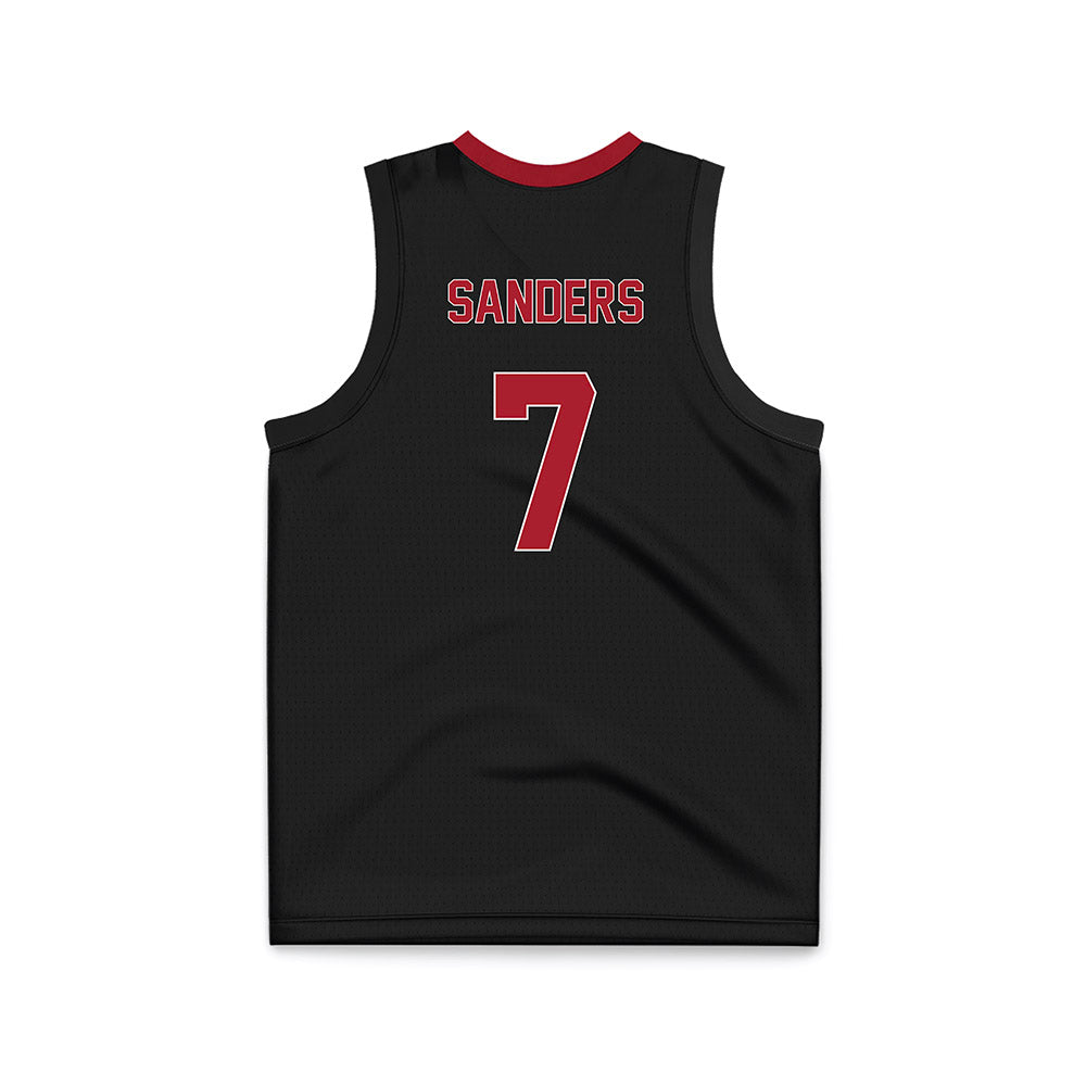 Nicholls State - NCAA Men's Basketball : Grant Sanders - Black Basketball Jersey-1