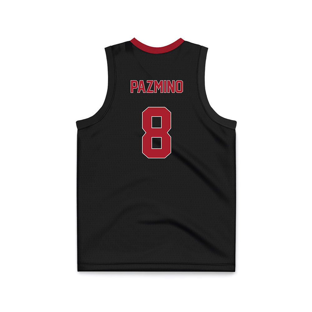 Nicholls State - NCAA Men's Basketball : Kevin Pazmino - Black Basketball Jersey-1