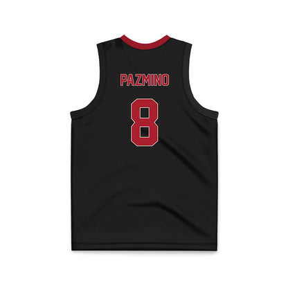Nicholls State - NCAA Men's Basketball : Kevin Pazmino - Black Basketball Jersey-1