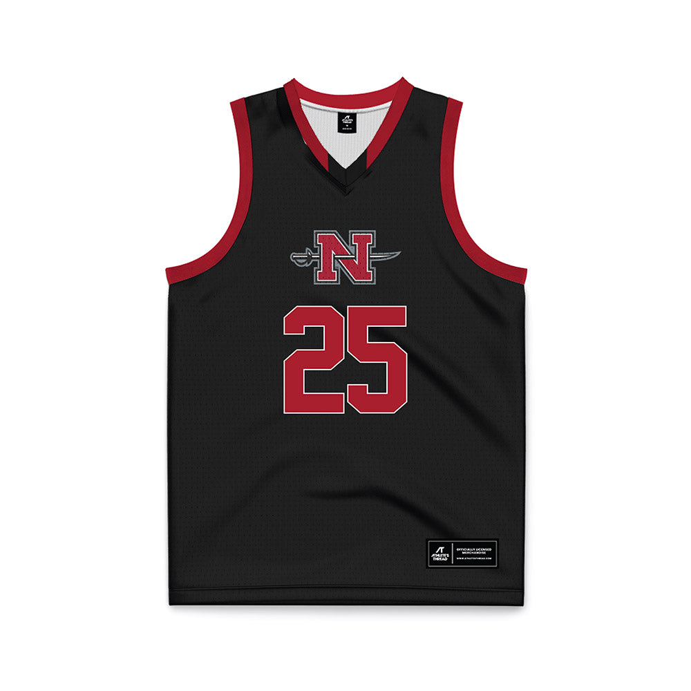 Nicholls State - NCAA Men's Basketball : Domanic Betancourt - Black Basketball Jersey-0