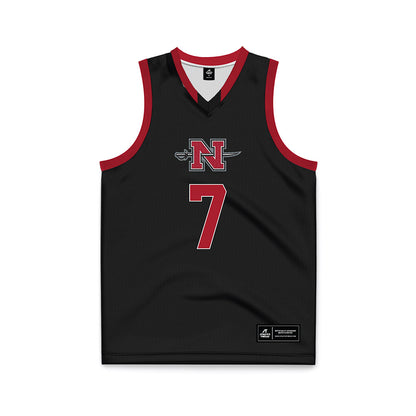 Nicholls State - NCAA Men's Basketball : Grant Sanders - Black Basketball Jersey-0