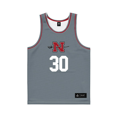 Nicholls State - NCAA Women's Basketball : Emani Burks - Grey Basketball Jersey