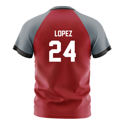 Nicholls State - NCAA Women's Soccer : Alena Lopez - Red Soccer Jersey-1