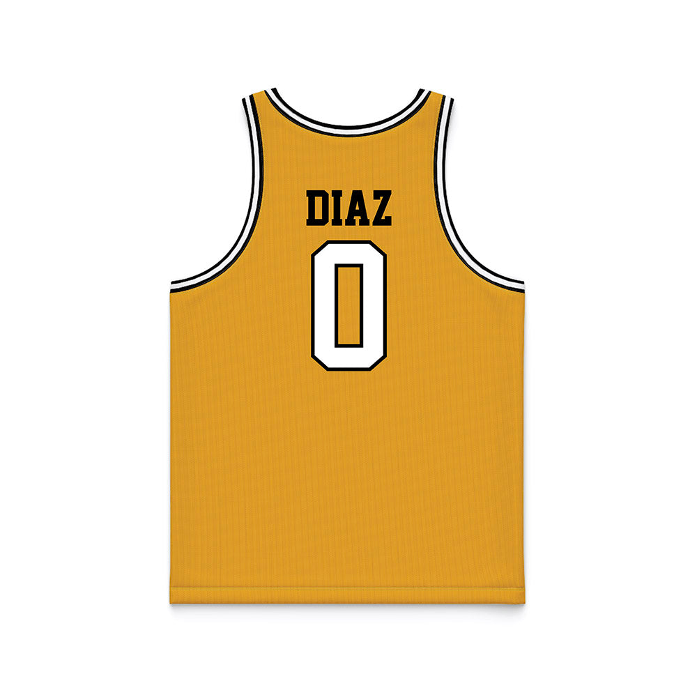 LBSU - NCAA Men's Basketball : Rob Diaz - Gold Basketball Jersey-1