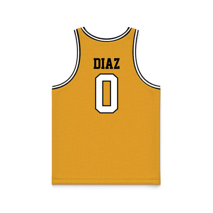LBSU - NCAA Men's Basketball : Rob Diaz - Gold Basketball Jersey-1