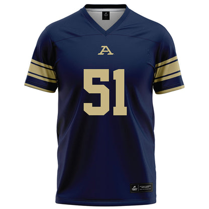Akron - NCAA Football : DQ Thomas - Navy Football Jersey