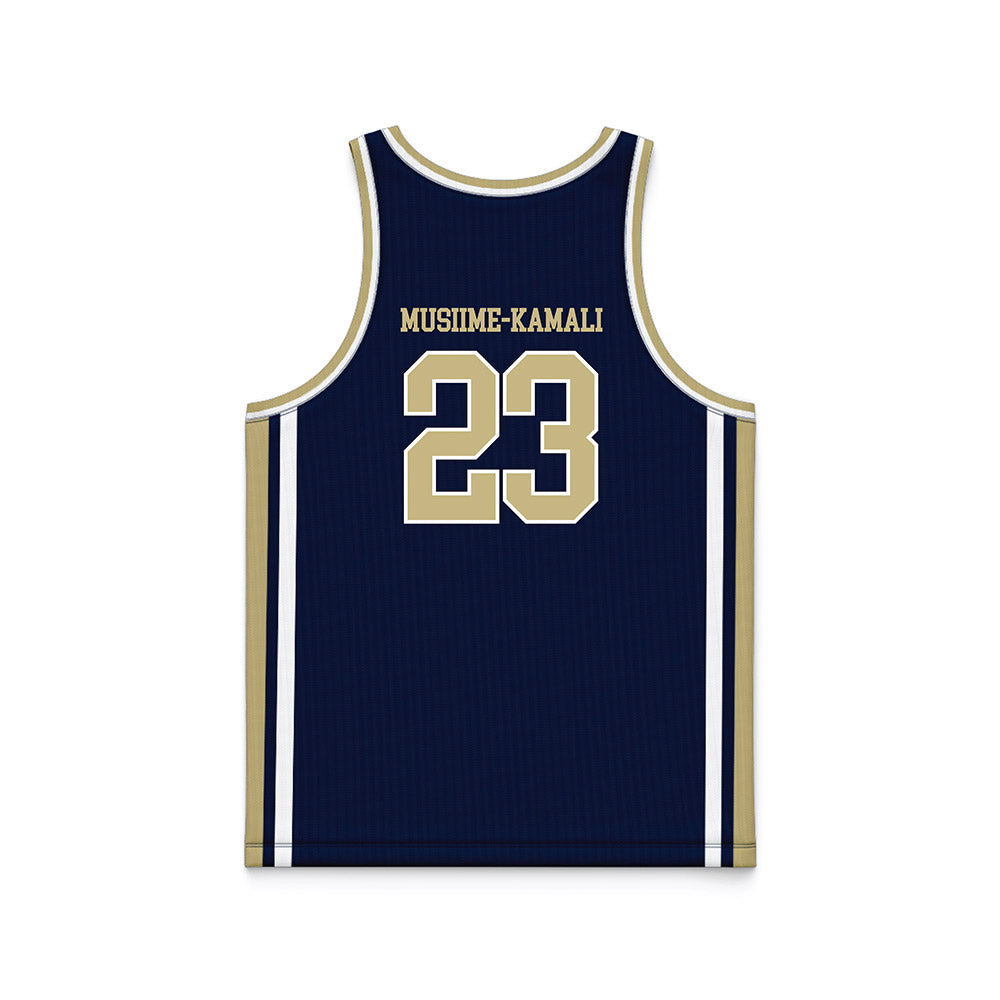 Akron - NCAA Men's Basketball : Marvin Musiime-Kamali - Navy Basketball Jersey