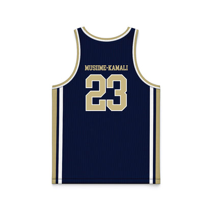 Akron - NCAA Men's Basketball : Marvin Musiime-Kamali - Navy Basketball Jersey