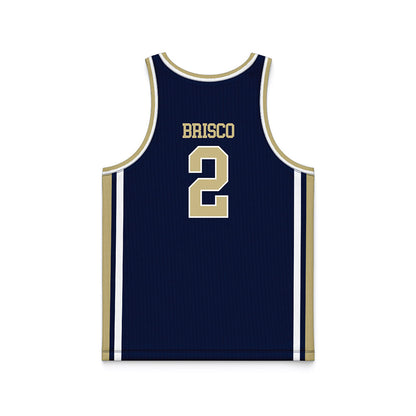 Akron - NCAA Men's Basketball : Rich Brisco - Navy Basketball Jersey