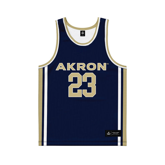 Akron - NCAA Men's Basketball : Marvin Musiime-Kamali - Navy Basketball Jersey