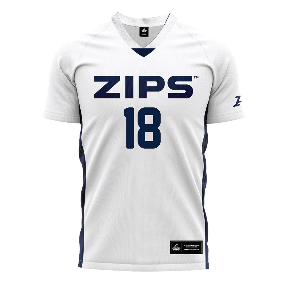 Akron - NCAA Men's Soccer : Stefan Dobrijevic - White Soccer Jersey