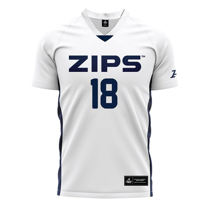 Akron - NCAA Men's Soccer : Stefan Dobrijevic - White Soccer Jersey