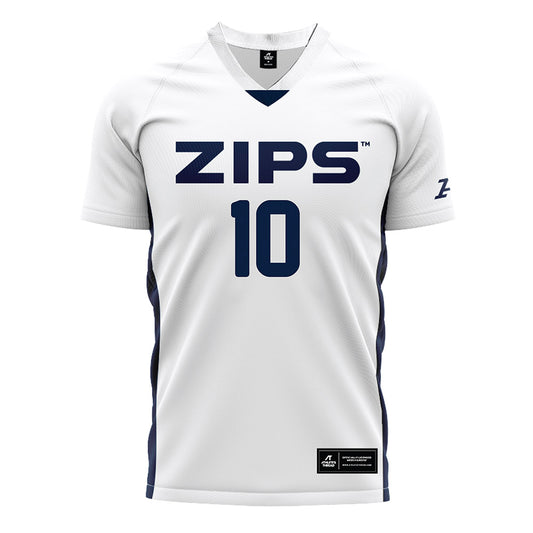 Akron - NCAA Men's Soccer : Caleb Borneo - White Soccer Jersey-0